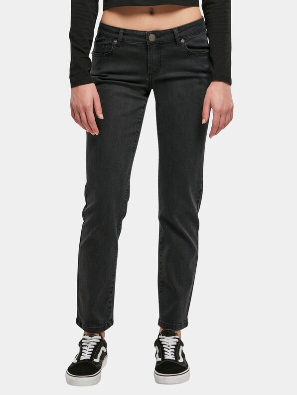 Ladies Low Waist Straight Denim -1