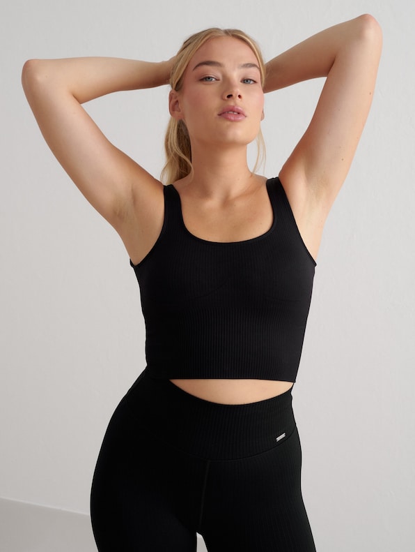 aim'n Ribbed Seamless Shaping Bralette-0