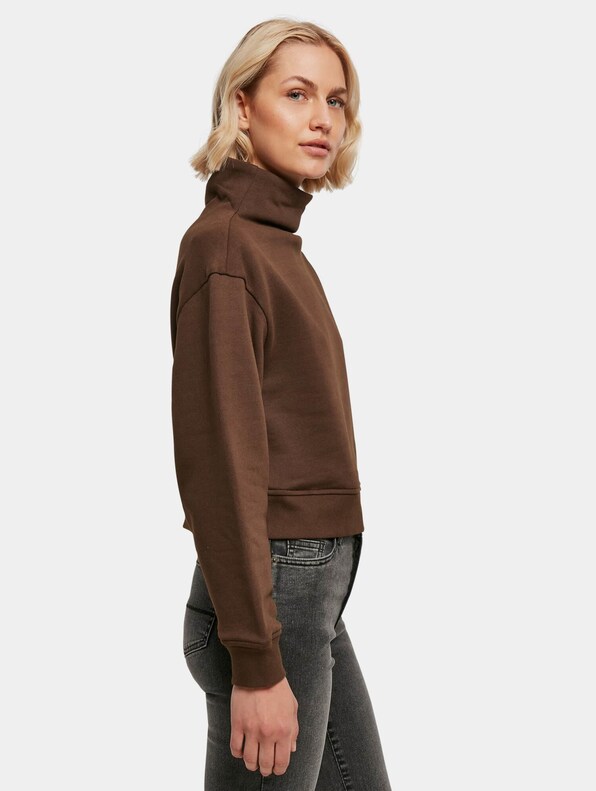  Ladies Organic Short High Neck Crew-3