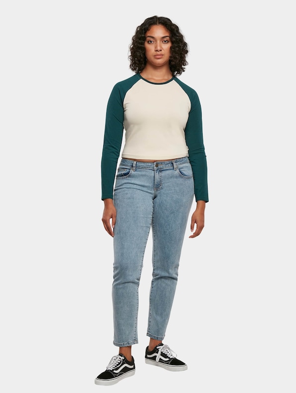 Ladies Organic Cropped Retro Baseball-3