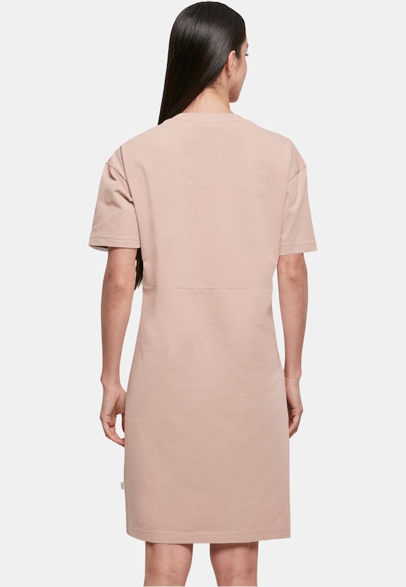 Ladies Long Beach  Organic Oversized Slit Tee Dress-1