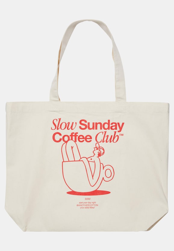 Another Cotton Lab Slow Sunday Coffe Club Tote Bag-0