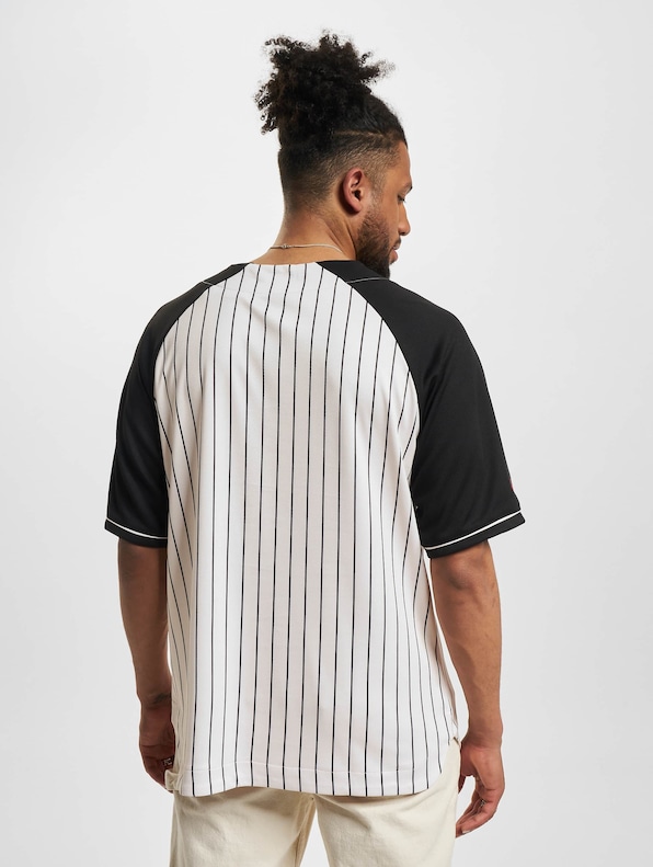 FUBU Varsity Pinstriped Baseball Jersey-1