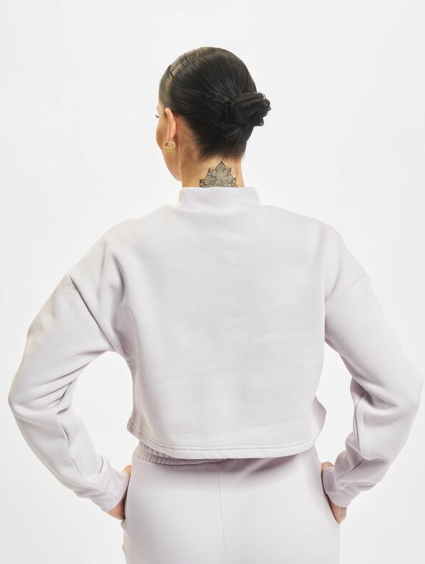 Ladies Cropped Oversized High Neck Crew-1