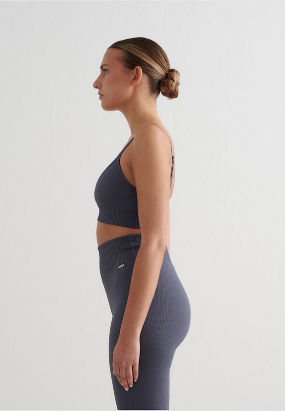 Ribbed Seamless Deep Cut Bra-2