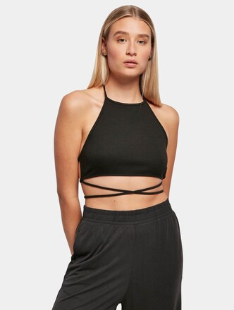 Ladies Rib Trapeze Cropped