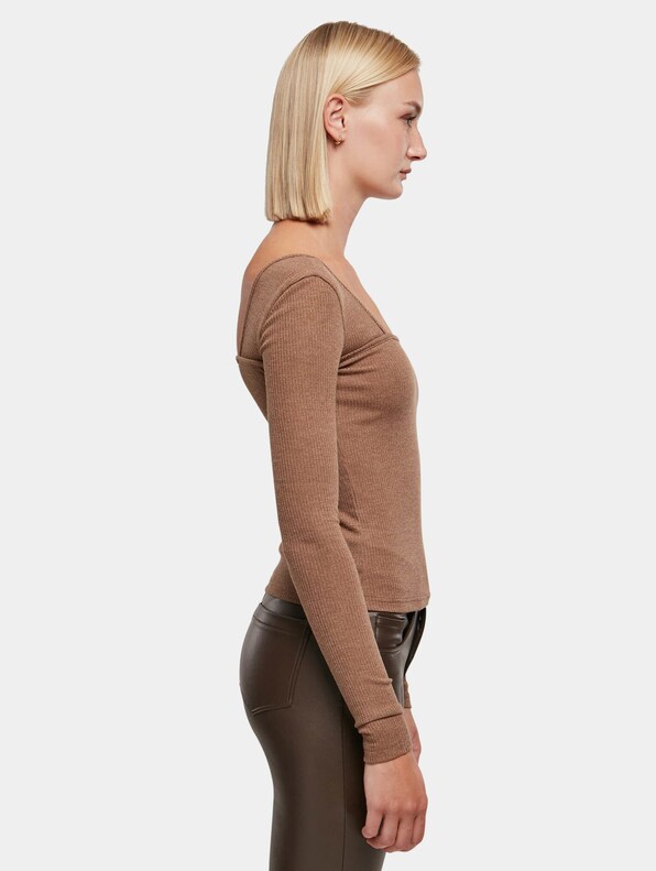 Ladies Rib Squared Neckline-3