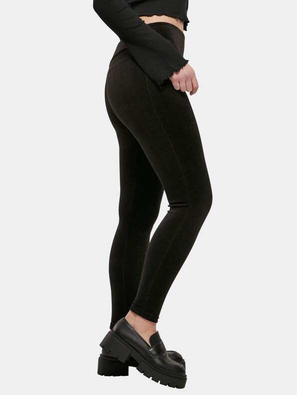 Ladies High Waist Rib Velvet-0