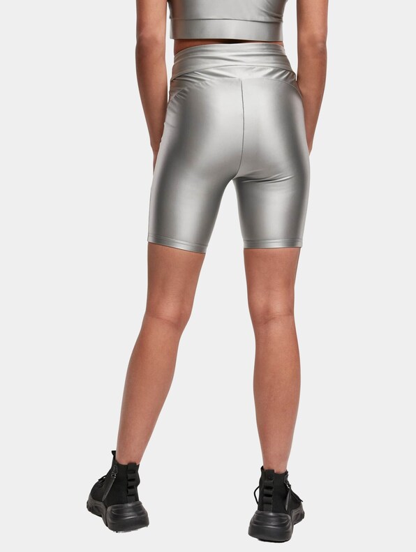 Ladies Highwaist Shiny Metallic Cycle-1
