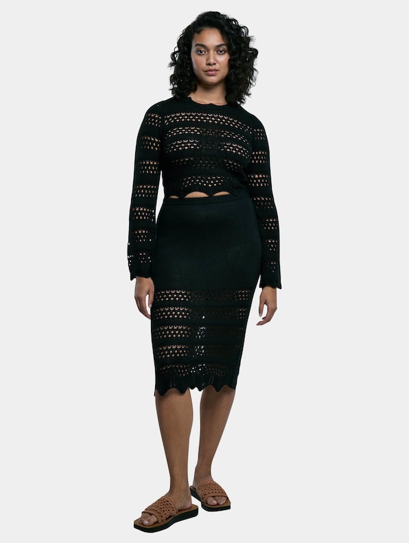  Ladies Cropped Crochet Knit-3