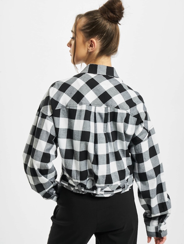 Ladies Short Oversized Check -1