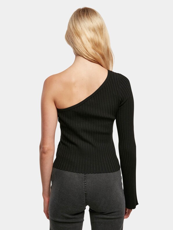Ladies Short Rib Knit One Sleeve-1