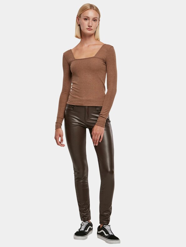 Ladies Rib Squared Neckline-5