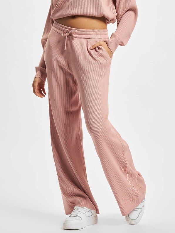 KW221-022-1 Signature Wide Leg Rib Pants-0