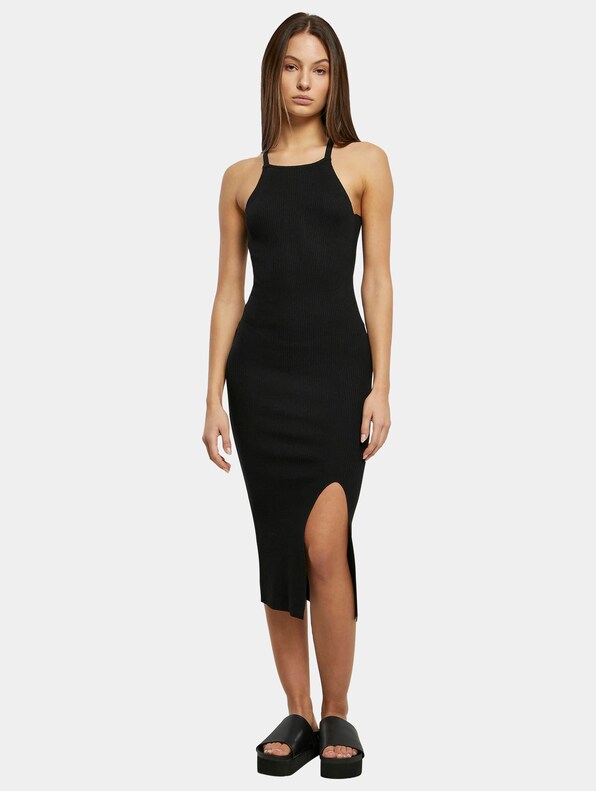 Midi Rib Knit Crossed Back-0