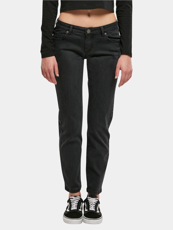 Ladies Low Waist Straight Denim -0