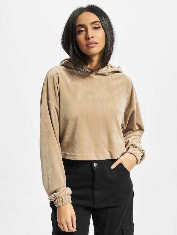 Ladies Cropped Velvet Oversized -2