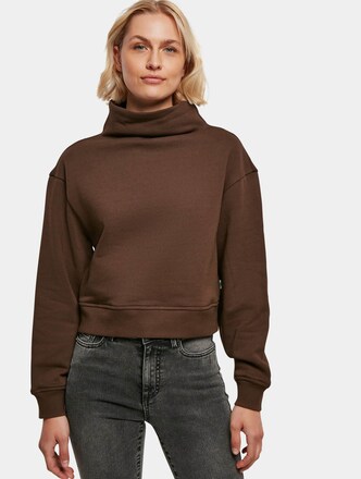 Ladies Organic Short High Neck Crew