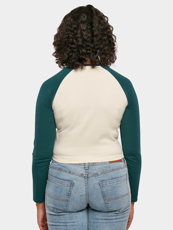 Ladies Organic Cropped Retro Baseball-1