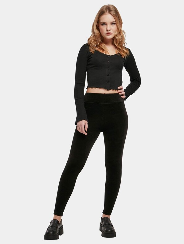 Ladies High Waist Rib Velvet-4