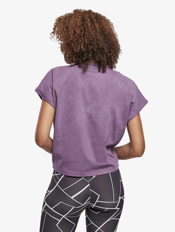 Ladies Short Pigment Dye Cut On Sleeve-1