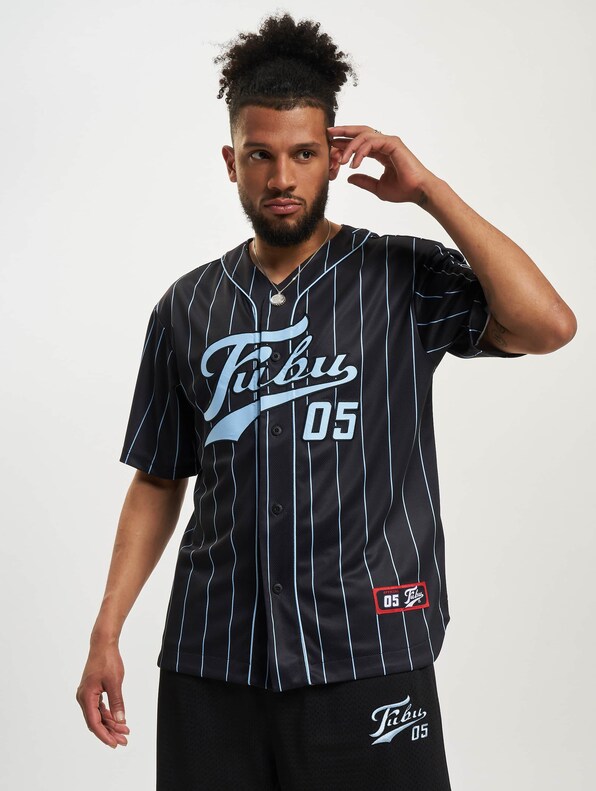 FM232-003-1 FUBU Varsity Pinstripe Baseball Jersey-0