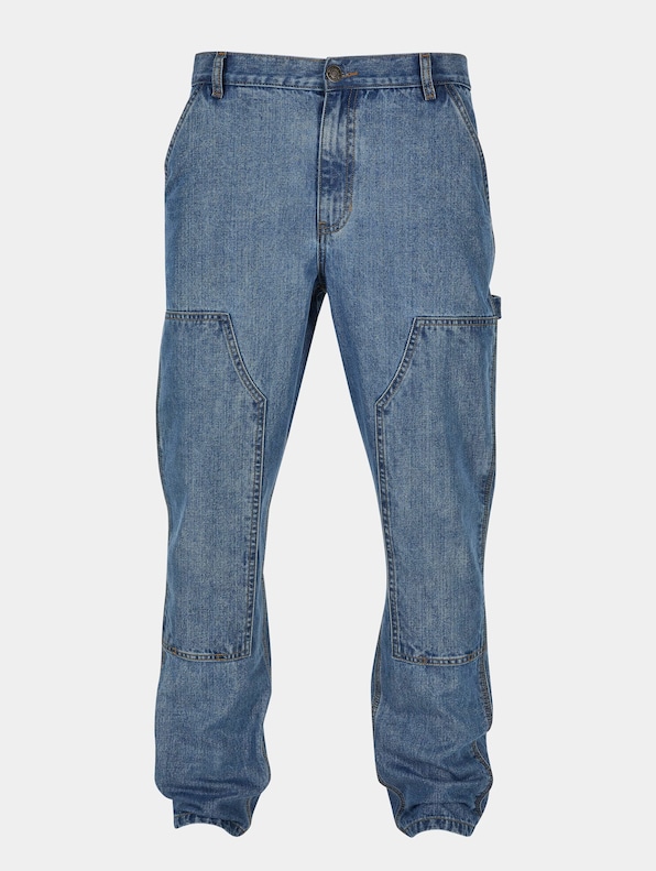 Urban Classics Double Knee Straight Fit Jeans-0