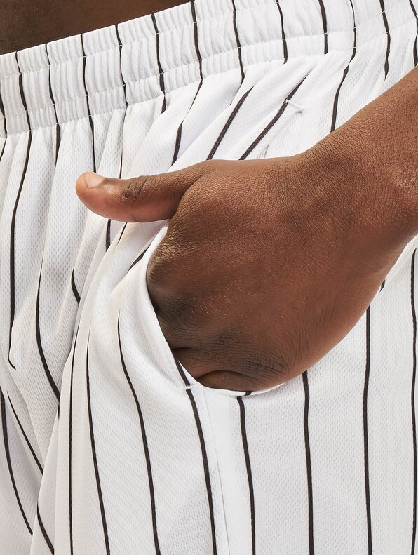 KM-PS011-002-02 Small Signature Pinstripe Mesh Shorts-3