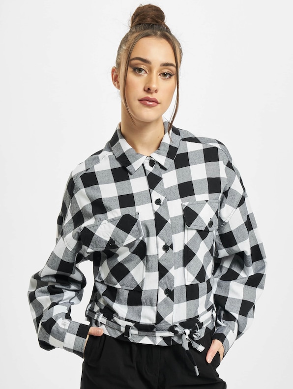 Ladies Short Oversized Check -2