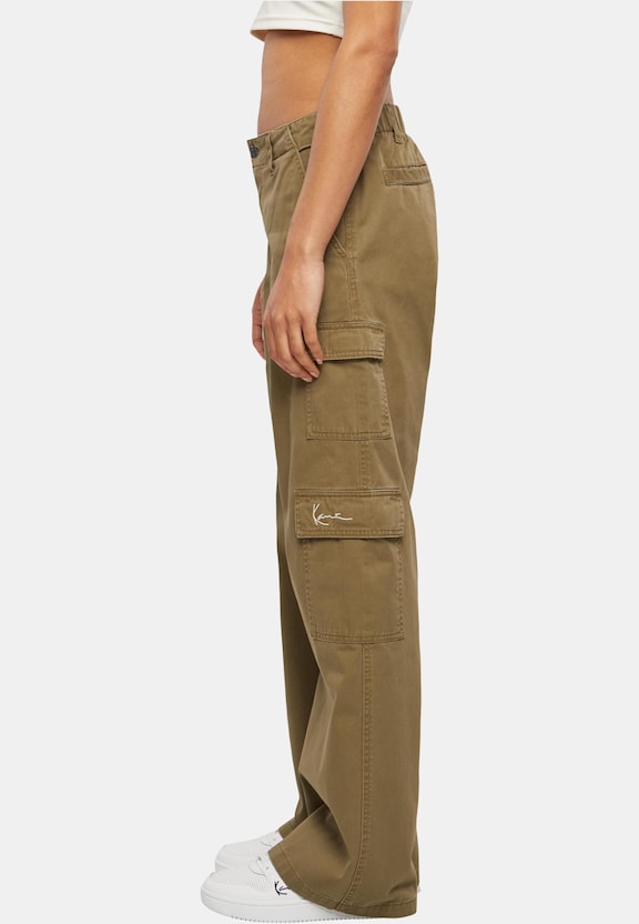 KW241-061-1 Karl Kani Small Signature Washed Cargo Pants-2