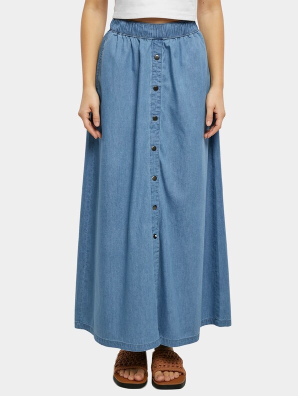 Ladies Long Wide Light Denim-2