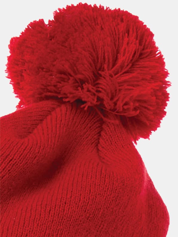 Cuffed Pom Pom Knit Beanie-1