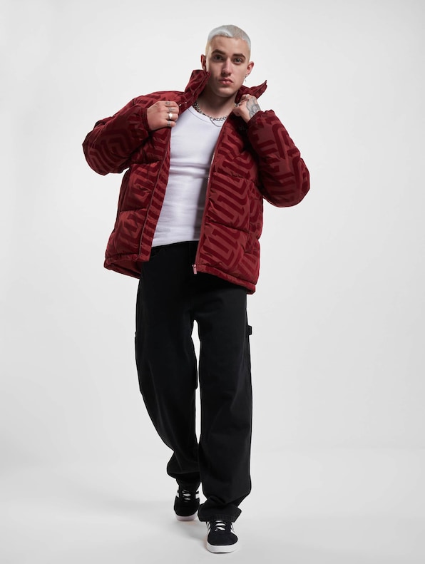 JM233-016-2 SJ Script Logo Geometric Aop Puffer Jacket-7