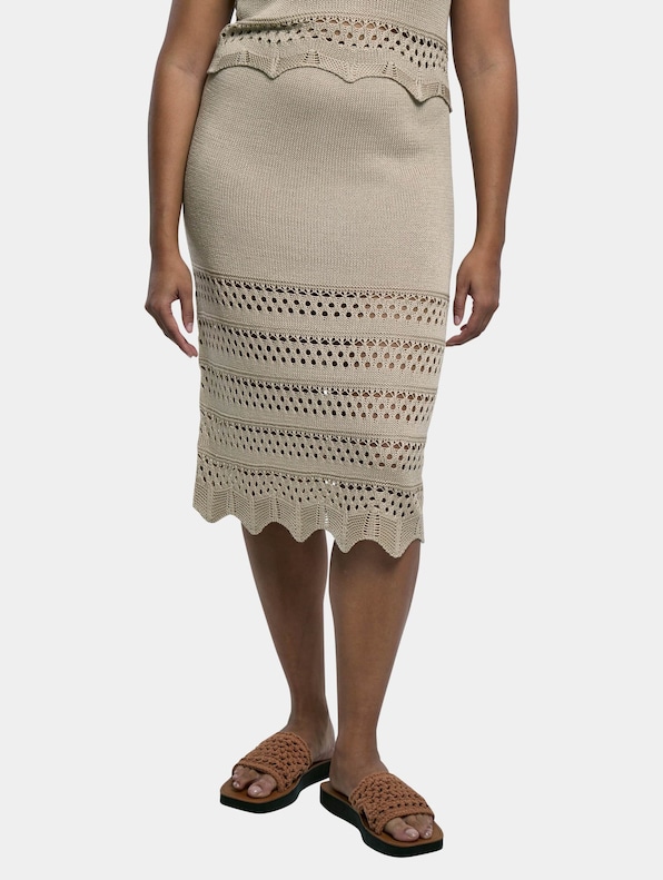 Ladies 3/4 Crochet Knit-0