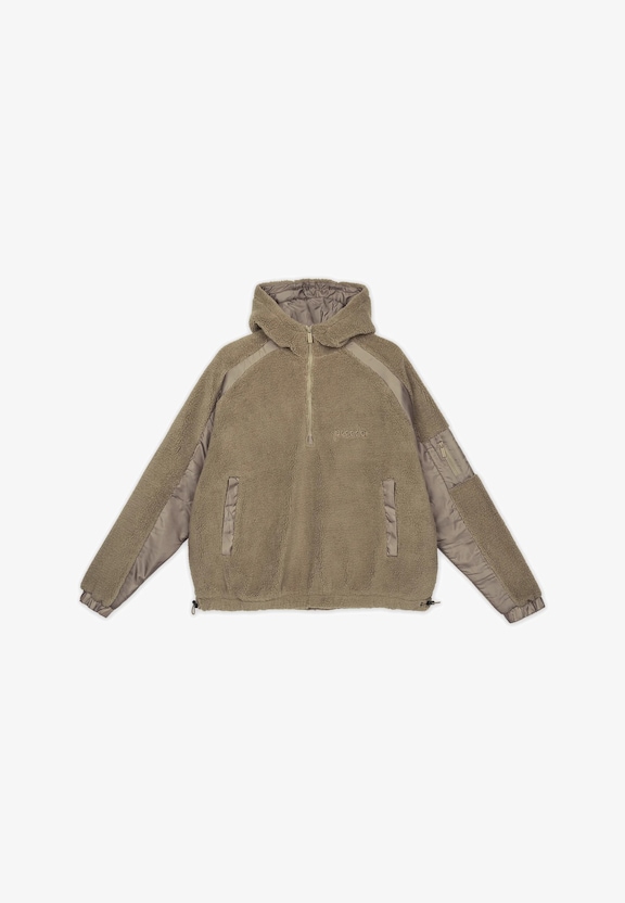 Bonny Teddy Fabric Mix Halfzip -2