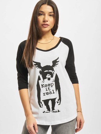 Ladies Brandalised - BanksyÂ´s Graffiti Ape Raglan Tee