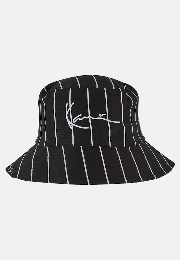 Signature Pinstripe Bucket Hat-0