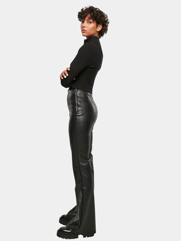 Ladies Cropped Rib Knit Zip-3