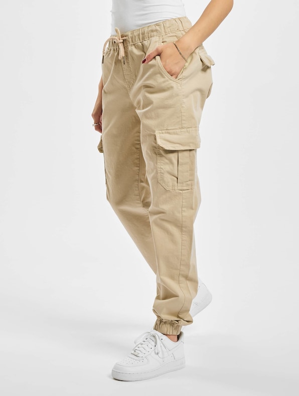 Ladies High Waist Cargo Jogging-0