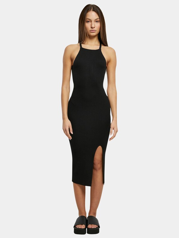 Midi Rib Knit Crossed Back-2