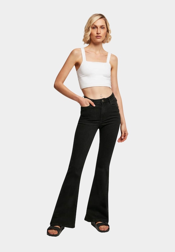 Organic High Waist Flared Denim-5