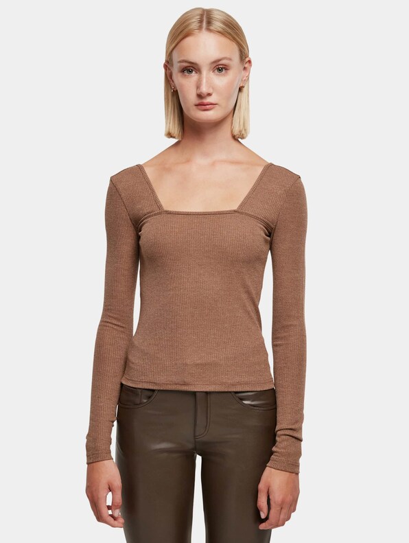 Ladies Rib Squared Neckline-4