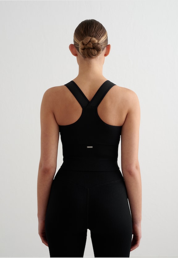 Ribbed Seamless High Support Bralette-1