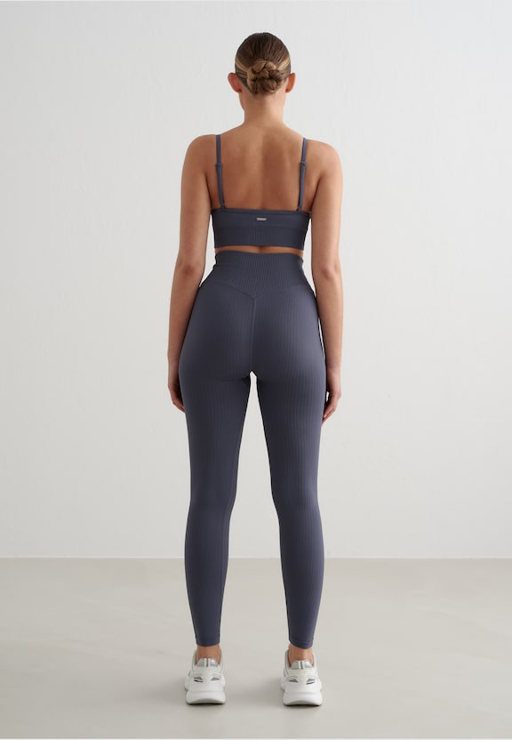 Ribbed Seamless Deep Cut Bra-4