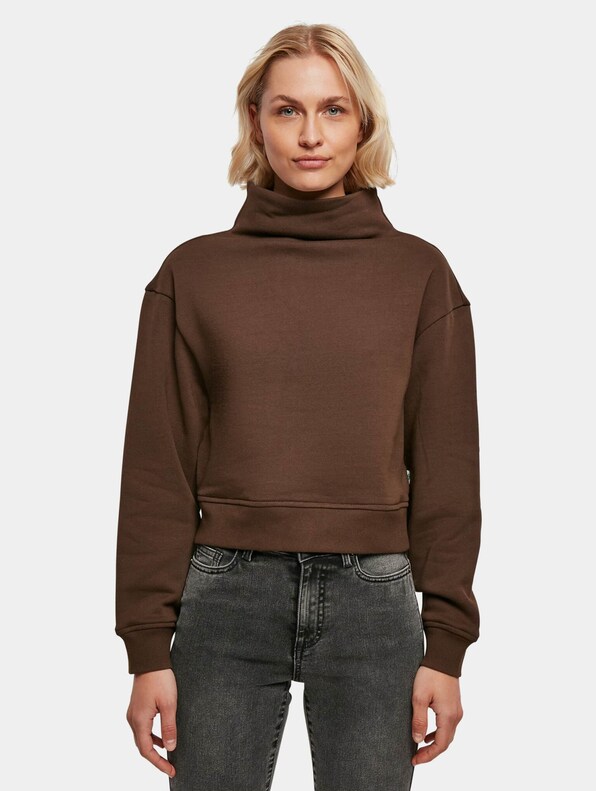  Ladies Organic Short High Neck Crew-4