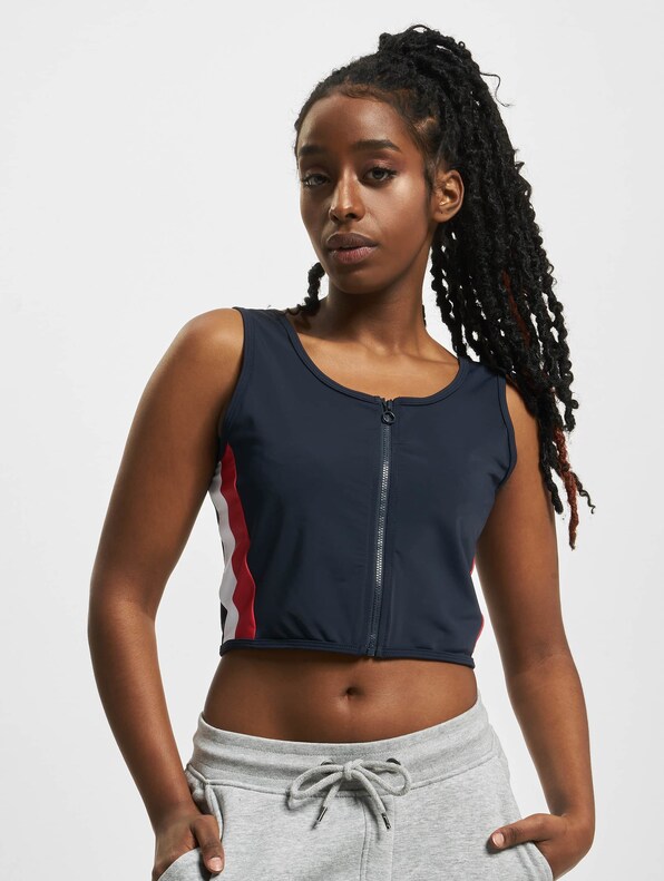 Side Stripe Crop Zip-2
