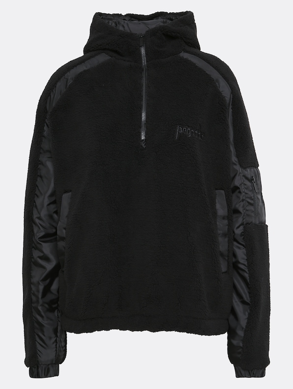 Bonny Teddy Fabric Mix Halfzip -2