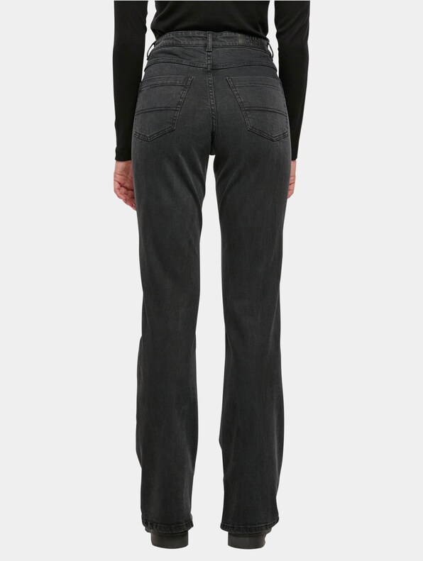 Ladies Highwaist Straight Slit Denim-1