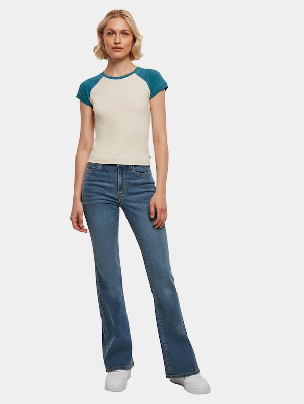 Ladies Organic Stretch Short Retro Baseball-5