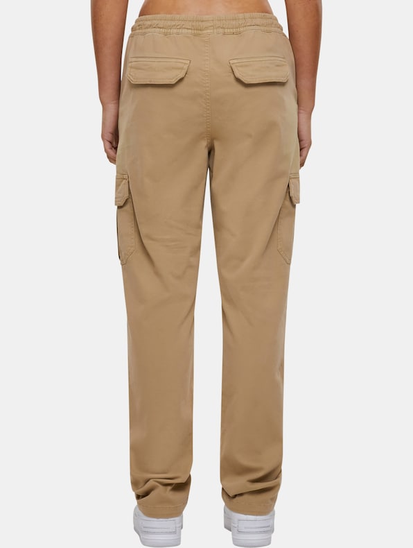 Urban Classics Ladies High Waist Twill Cargohosen-1